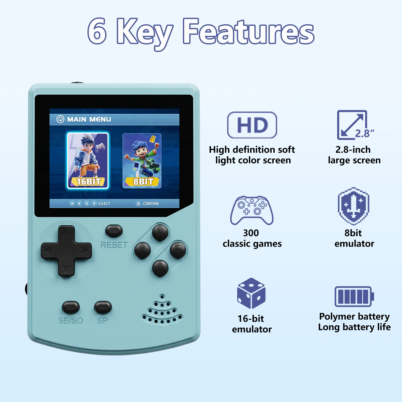 GAMINJA Handheld Game Console  - Gaming Console For Kids 评论和价格