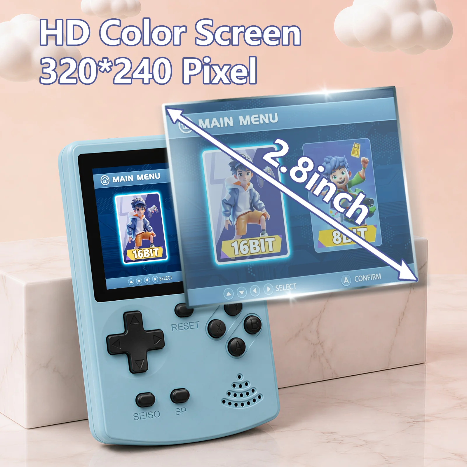 GAMINJA Handheld Game Console  - Gaming Console For Kids 评论和价格
