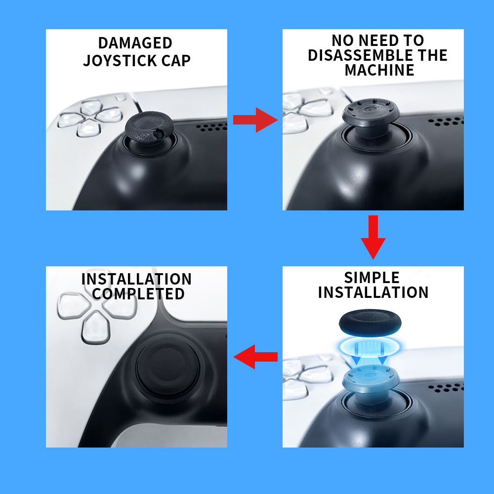 2-6 Pcs Non-Skid Thumb Grip Ca - Gaming Console Repair 评论和价格